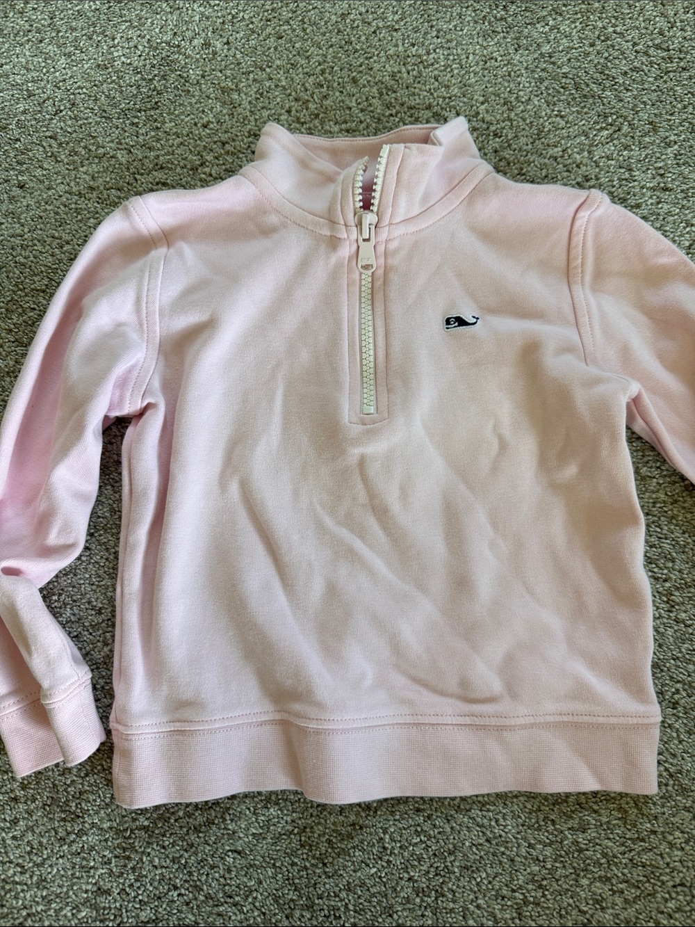 Vineyard Vines Pink Girls' Quarter-Zip Pullover